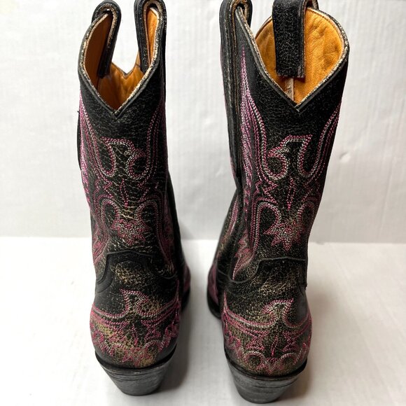 Old Gringo Eagle Western Boots Size 7 Distressed Pink Brown Leather Knee High - Picture 8 of 14